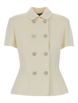 VERSACE - Giacca in crêpe di lana double