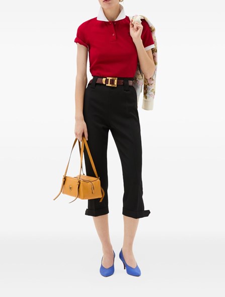 VERSACE - Cotton piquet polo shirt