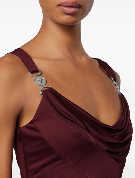 VERSACE - Draped dress in viscose jersey