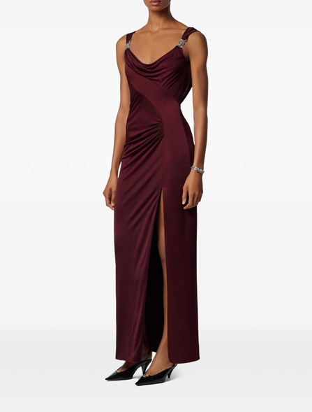 VERSACE - Draped dress in viscose jersey