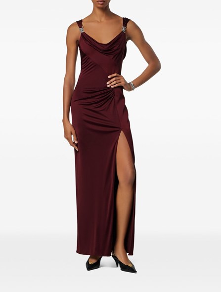 VERSACE - Draped dress in viscose jersey