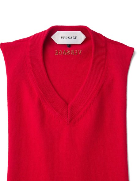 VERSACE - Cotton knit top