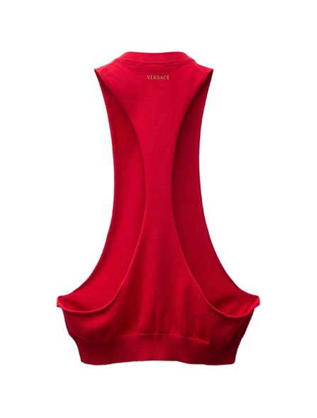 VERSACE - Cotton knit top