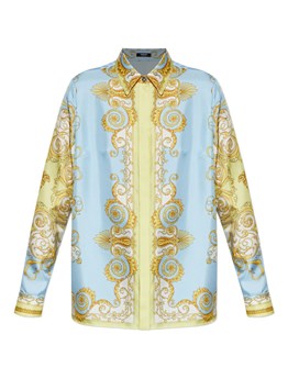 VERSACE - Camicia in twill di seta 