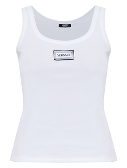 VERSACE - Canotta a coste in cotone
