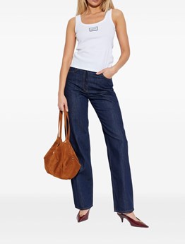 VERSACE - Canotta a coste in cotone