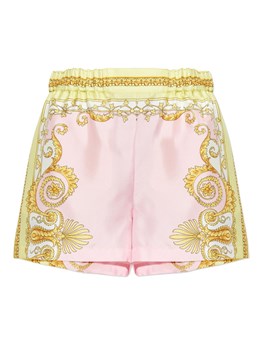 VERSACE - Shorts in seta 