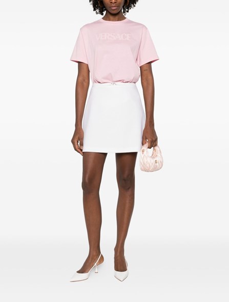 VERSACE - Double wool crêpe mini skirt