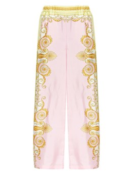 VERSACE - Pantaloni in twill di seta