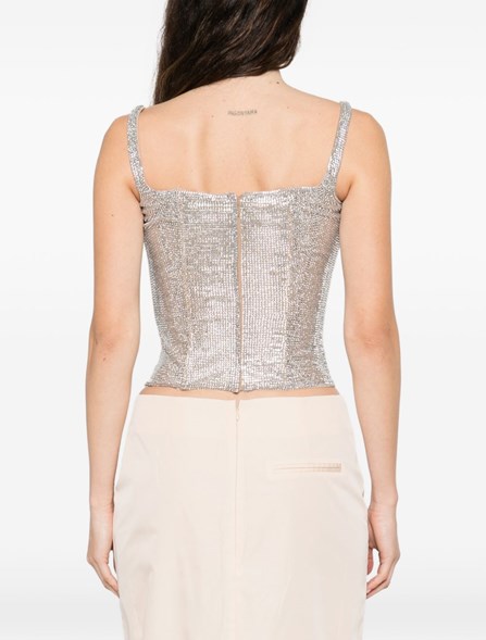 GIUSEPPE DI MORABITO - Bustier with micro rhinestones