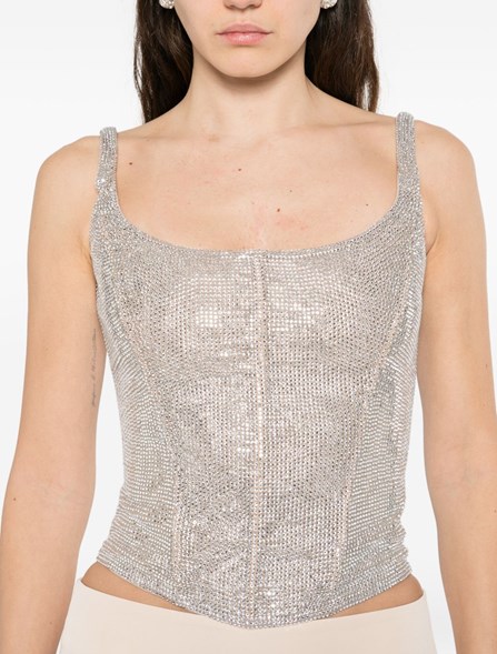 GIUSEPPE DI MORABITO - Bustier with micro rhinestones