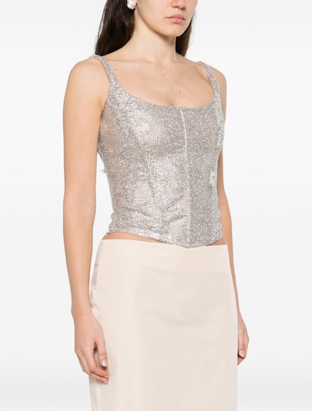 GIUSEPPE DI MORABITO - Bustier with micro rhinestones