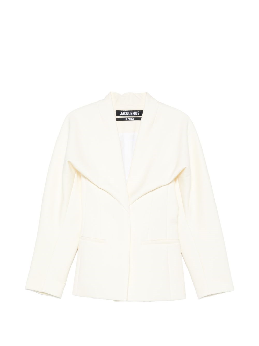 Jacquemus Shawl Blazer In White