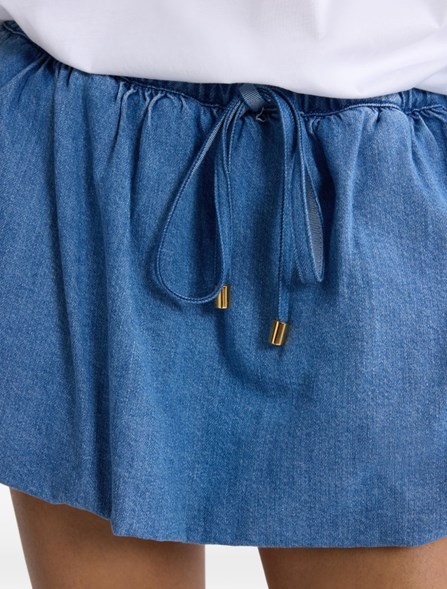 PATOU - Minigonna bloomer in denim