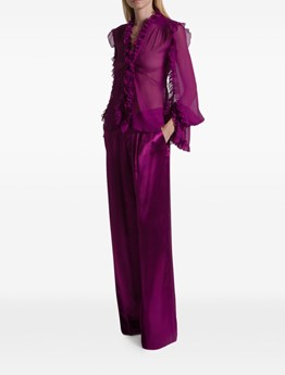 ALBERTA FERRETTI - Silk crêponne blouse