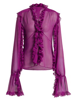 ALBERTA FERRETTI - Silk crêponne blouse