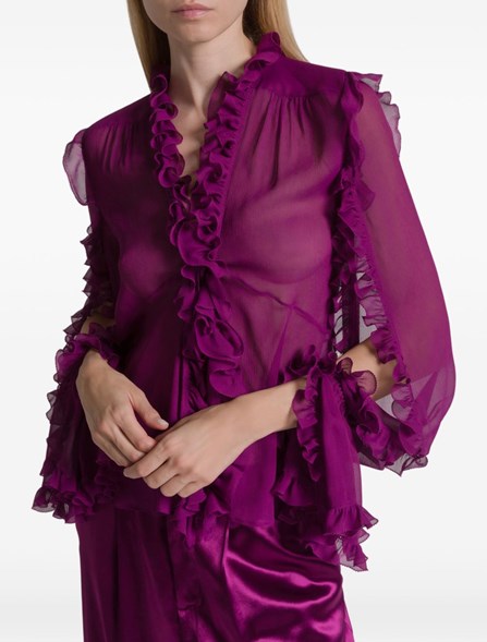 ALBERTA FERRETTI - Silk crêponne blouse