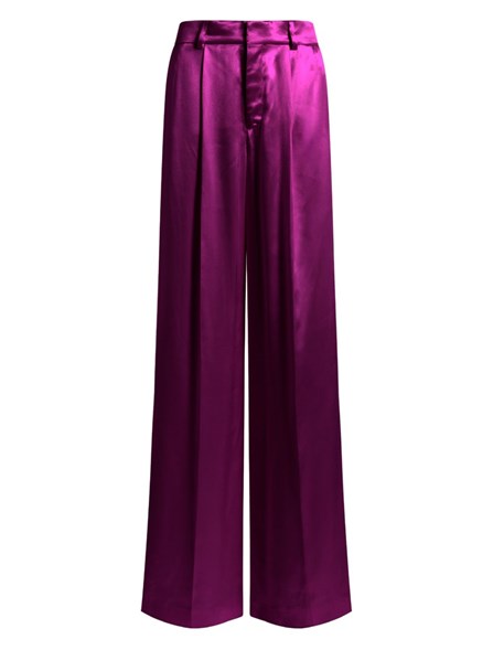 ALBERTA FERRETTI - Shiny satin pants