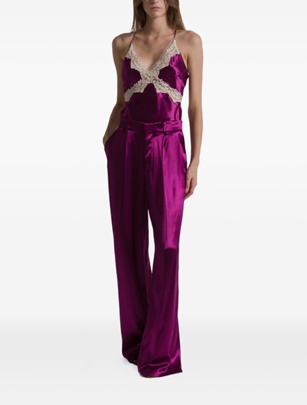 ALBERTA FERRETTI - Shiny satin pants