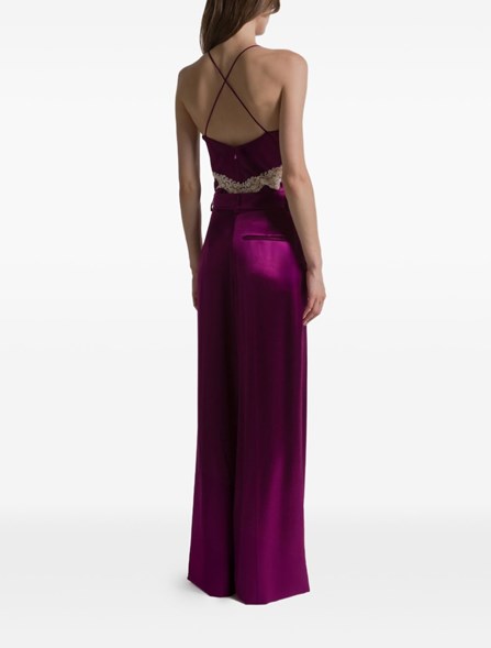 ALBERTA FERRETTI - Shiny satin pants