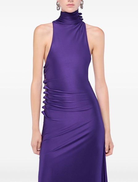RABANNE - Satin jersey dress