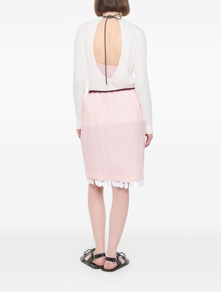 PLAN C - SKIRT WITH SEQUIN HEM