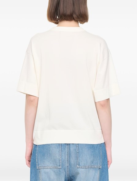 PLAN C - MAGLIA  CON INTARSI FLOREALI 