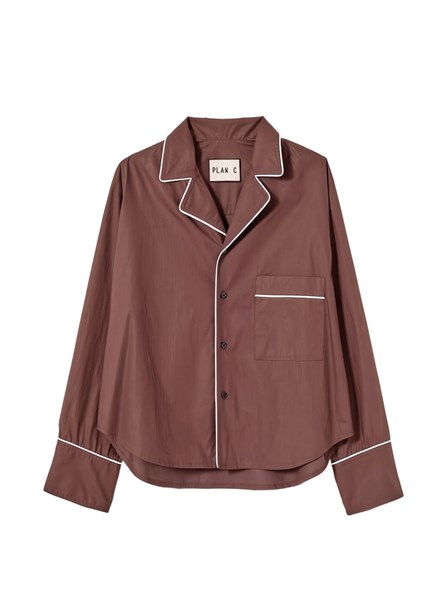 PLAN C - CAMICIA BOXY IN COTONE