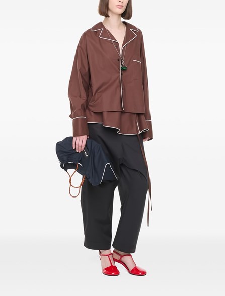 PLAN C - CAMICIA BOXY IN COTONE