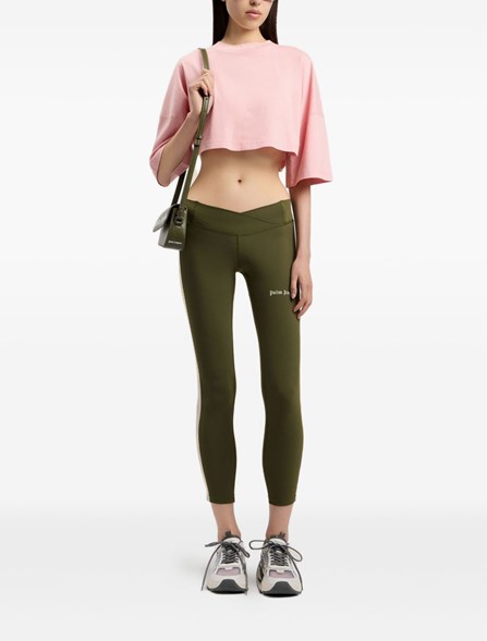 PALM ANGELS - Cotton cropped t-shirt