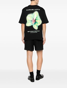CASABLANCA - 'GLITCH ORCHID' T-SHIRT