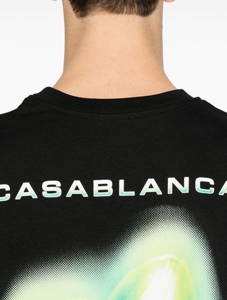 CASABLANCA - 'GLITCH ORCHID' T-SHIRT