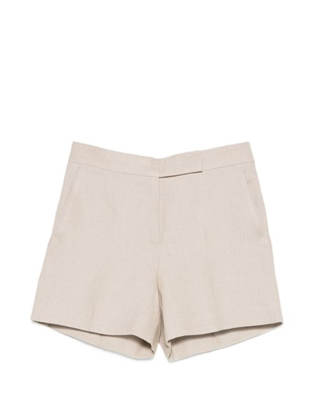 MAX MARA - Linen mat shorts