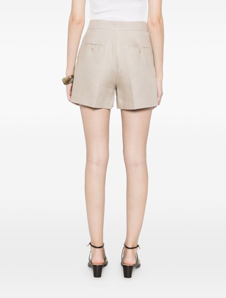 MAX MARA - Linen mat shorts