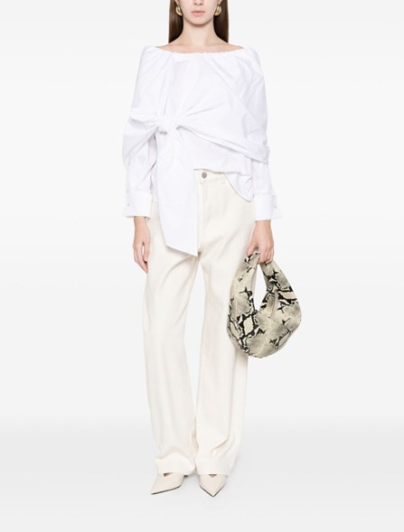 MAX MARA - Blusa in cotone con stola