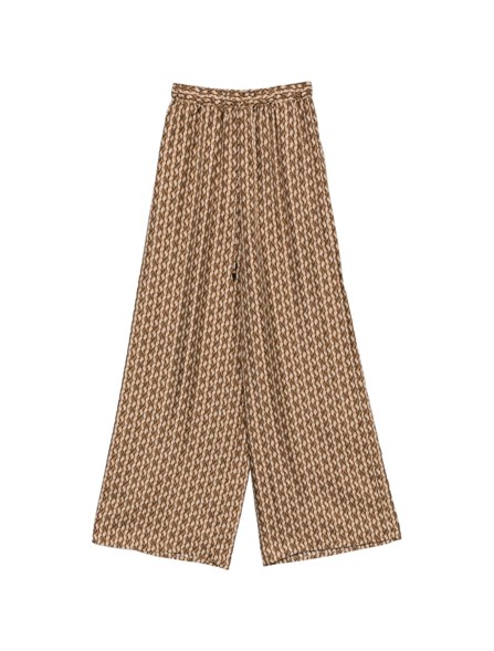 MAX MARA - Pantalone ampio in seta stampata