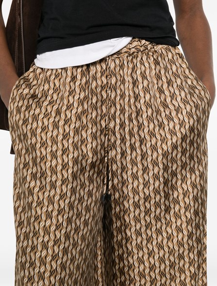MAX MARA - Pantalone ampio in seta stampata