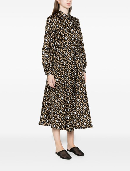 MAX MARA - Abito chemisier in twill di seta