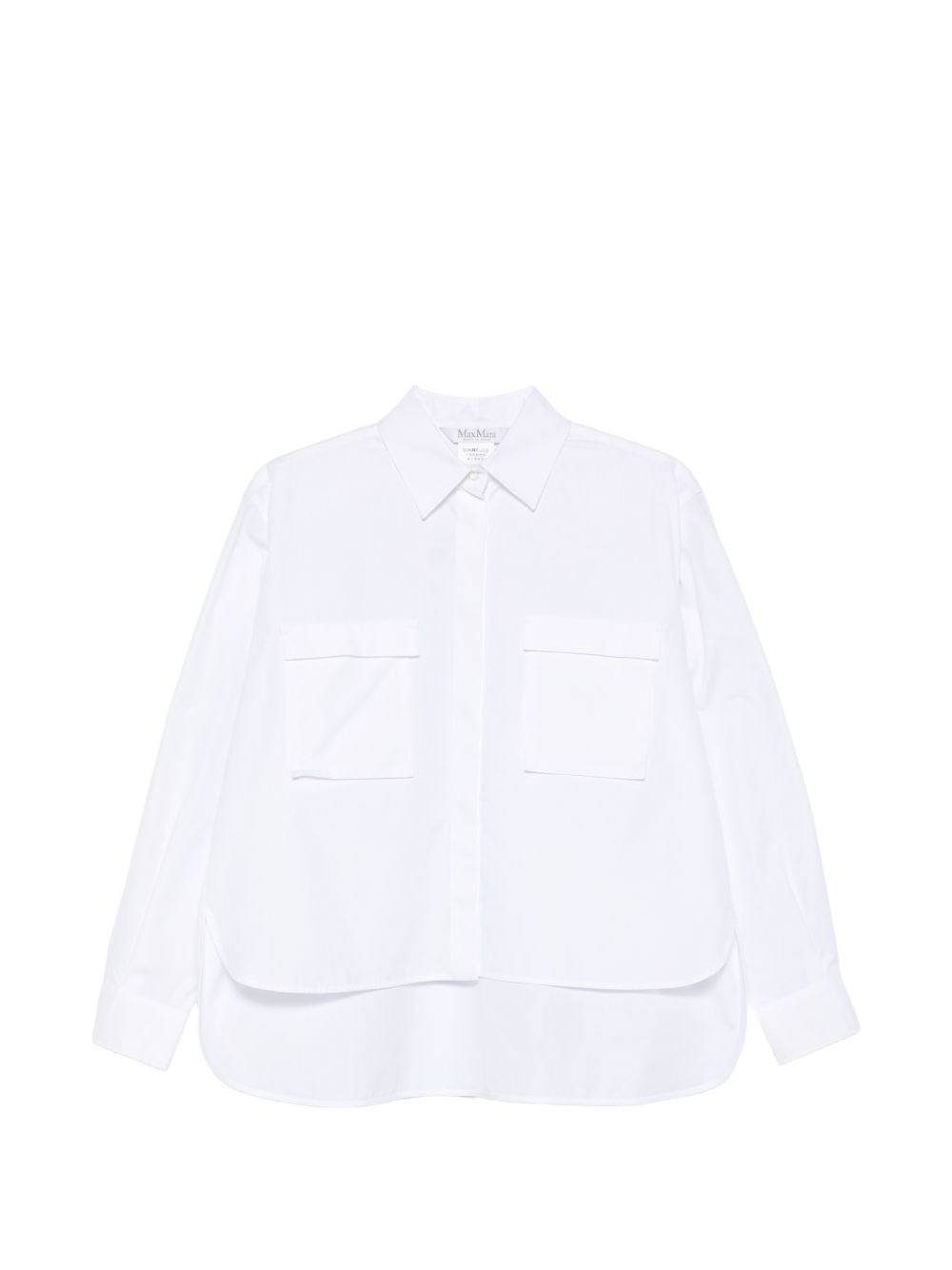 Max Mara Cotton Poplin Shirt In White