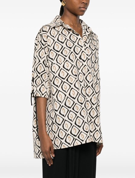 MAX MARA - Camicia over in popeline stampato