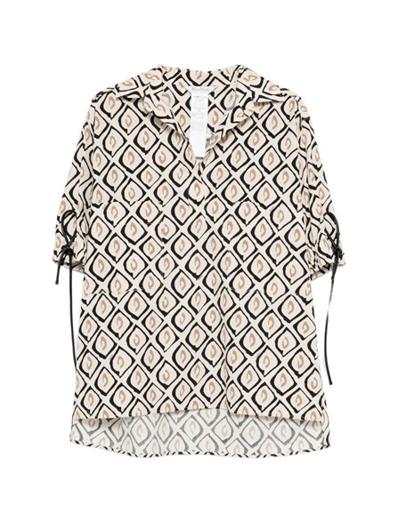MAX MARA - Camicia over in popeline stampato