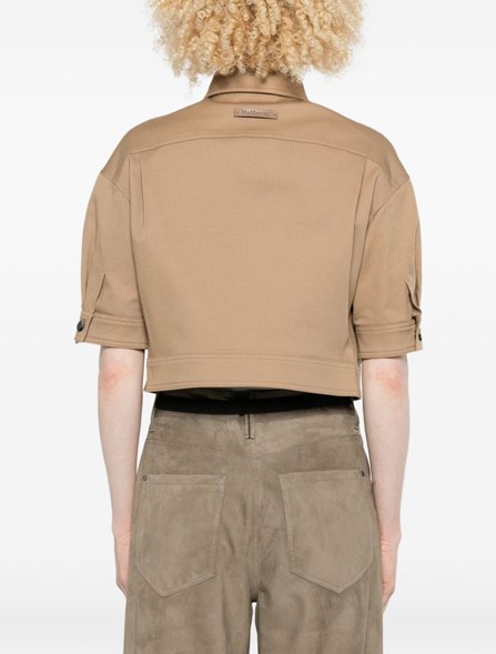 MAX MARA - Giacca crop in cotone stretch