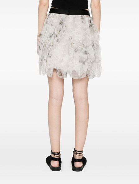 MAX MARA - Skirt with printed organza petals