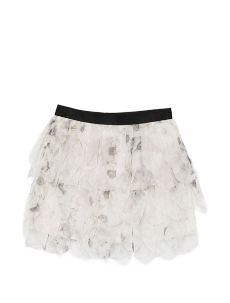 MAX MARA - Skirt with printed organza petals