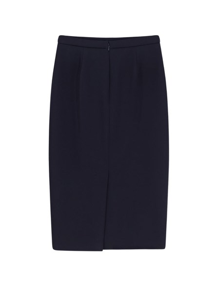 MAX MARA - Sheath skirt in stretch wool canvas 