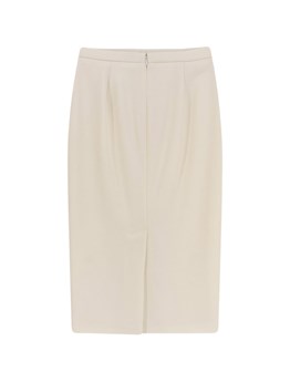 MAX MARA - Sheath skirt in stretch wool canvas