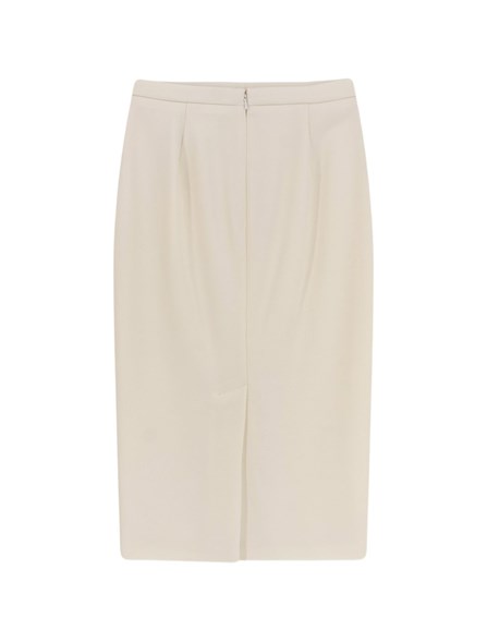 MAX MARA - Sheath skirt in stretch wool canvas