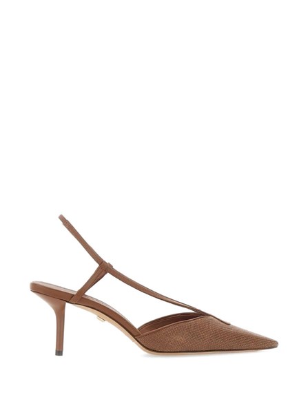 MAX MARA Slingback in tela effetto rafia 