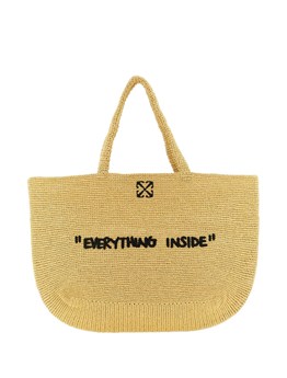 OFF-WHITE - Beach Bag in Rafia intrecciata 