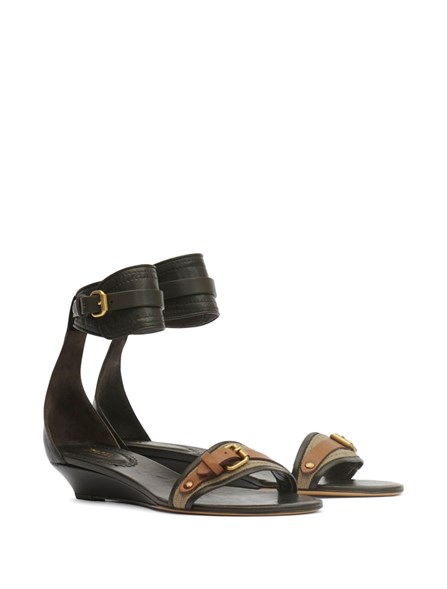 ISABEL MARANT - Sandali in pelle e tessuto